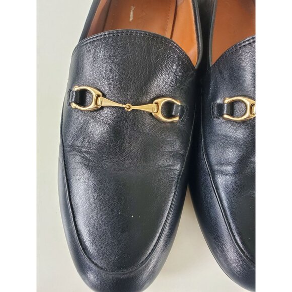 Coach Womens Haley Black Leather Horse Bit Slip-On Loafer Shoes Size 8.5B - Picture 2 of 15